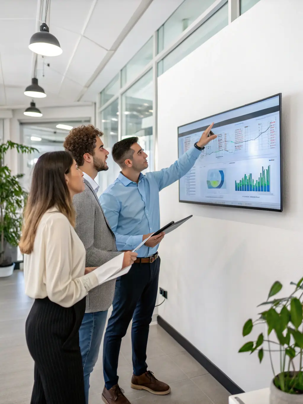 A detailed image showcasing Wealth Creators Group's property research team analyzing market data and trends in a modern office setting, emphasizing their expertise and analytical skills.